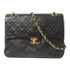 CHANEL Quilted CC GHW Chain Shoulder Bag Lambskin Leather Black v1