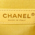 CHANEL Herringbone CC GHW Boy Shoulder Bag Grained Calfskin Leather Yellow