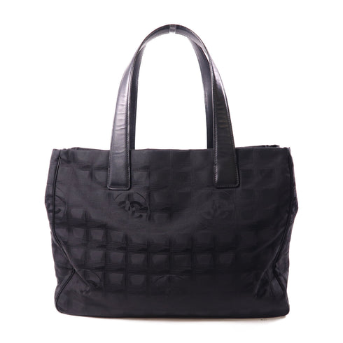 CHANEL CC New Travel Line Tote Bag Shoulder Nylon Black