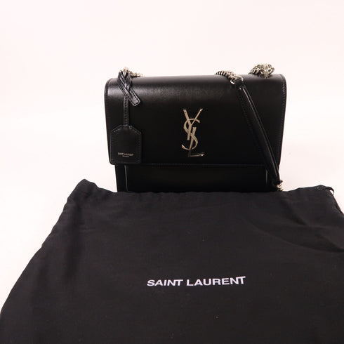 SAINT LAURENT YSL SHW Sunset Medium Chain Shoulder Bag 442906 Calfskin Leather