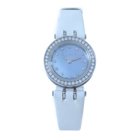 BVLGARI B-zero1 Quartz Watch BZ23S Stainless Steel Leather Blue