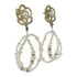 CHANEL CC Earrings A18/P Metal/PVC Gold/White