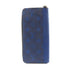 LOUIS VUITTON LV SHW Long Round Wallet Taiga Blue