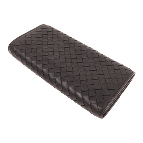 BOTTEGA VENETA BV Long Wallet Intrecciato Leather Black