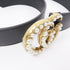 GUCCI GHW GG Marmont Pearls Belt 453260 Leather Black