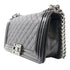 CHANEL Quilted CC SHW Chanel Boy Chain Shoulder Bag Calfskin Leather Black