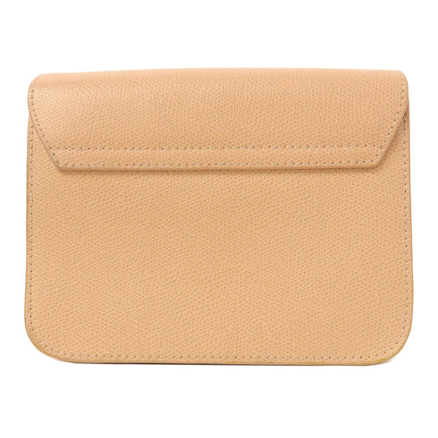 Furla GHW Chain Shoulder Bag Calfskin Leather Pink