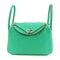 HERMES PHW Lindy 26 2way Shoulder Bag Taurillon Clemence Leather Green
