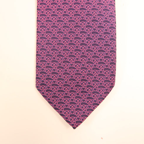 HERMES Tie Ties Silk Purple