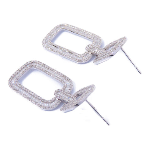 Fine Jewelry 1.66ct Diamond Earrings 18K White Gold