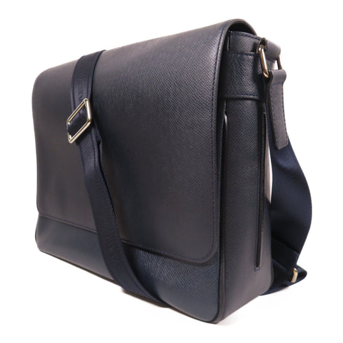 LOUIS VUITTON LV SHW Roman MM Shoulder Bag M32624 Taiga Navy