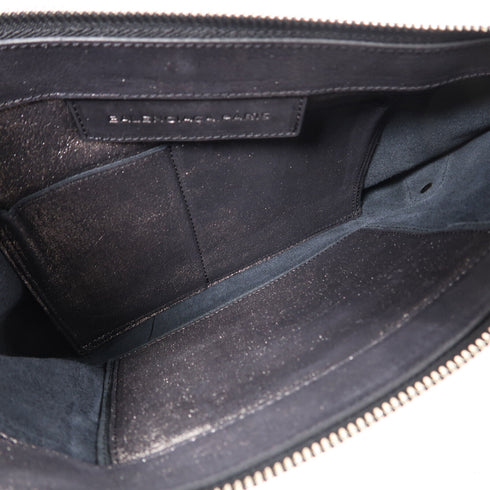 BALENCIAGA SHW Pouch 252361.1000 Calfskin Leather Black