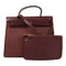 HERMES PHW Herbag PM 2 Way Shoulder Bag Canvas/Calfskin Leather Brown