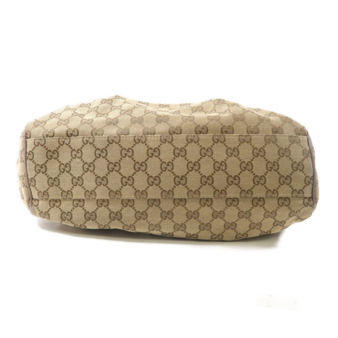 GUCCI GG GHW Sukey Tote Bag 211944 Canvas Brown