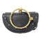 Chloe GHW Nile Bracelet 2 Way Shoulder Bag Calfskin Leather Black