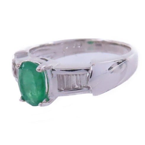 JEWELRY Emerald Ring US#4.75 18K White Gold