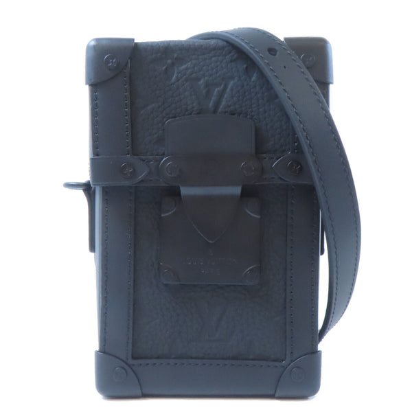 LOUIS VUITTON LV Vertical Trunk Shoulder Bag M82070 Monogram Taurillon Black