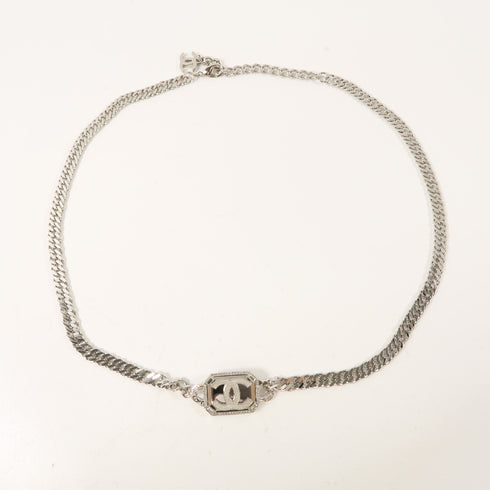 CHANEL CC Waist Chain Belt B22/P Metal Silver