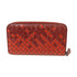 BOTTEGA VENETA BV SHW Long Wallet Intrecciato Leather Red