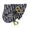 Christian Dior CD GHW Saddle Oblique Waist Bag Canvas Blue