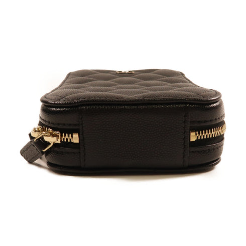 CHANEL CC GHW Chain Shoulder Bag Calfskin Leather Black v7