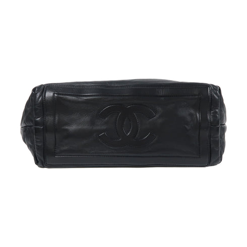 CHANEL CC Coco Cocoon PM Tote Bag Handbag A47108 Calfskin Leather Black