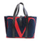 Valentino SHW Tote Shoulder Bag Suede Leather Denim Blue
