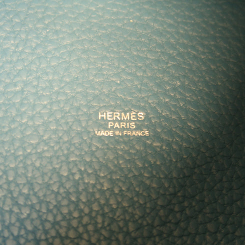 HERMES PHW Picotin Lock Handbag H056289CK Clemence Leather Blue