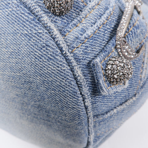 BALENCIAGA SHW Le Cagole Shoulder Bag 702431 Denim Blue