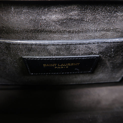 SAINT LAURENT YSL GHW Shoulder Bag 2Way Handbag 392264 Calfskin Leather Black