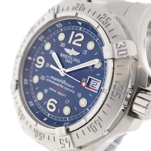 BREITLING Super Ocean Automatic Watch A17390 Stainless Steel Blue