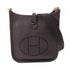 HERMES GHW Evelyne TPM Shoulder Bag Taurillon Clemence Leather Noir Black