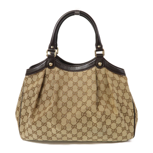 GUCCI GG GHW Shoulder Bag 211944 Canvas Brown v1