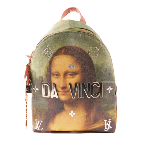 LOUIS VUITTON LV GHW Palm Springs Backpack M43375 Coated Canvas Green/Brown/Pink