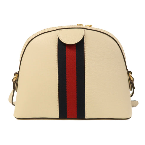 GUCCI GG GHW Ophidia GG Shoulder Bag 499621 Calfskin Leather White
