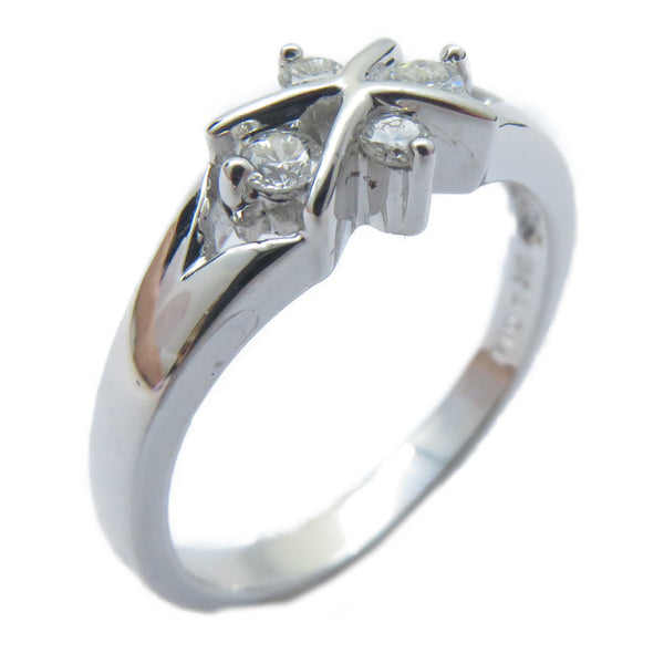 FINE JEWELRY 0.14ct Diamond Ring 18K White Gold US#5.25