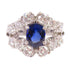 FINE JEWELRY 1.79ct Sapphire 2.50ct Diamond Ring PT900 Platinum US#7.5
