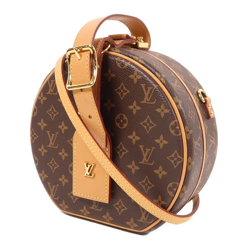 LOUIS VUITTON LV GHW Petite Boite Chapeau 2 Way Bag M43514 Monogram Brown