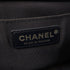 CHANEL Herringbone CC SHW Boy 25 Chain Shoulder Bag Calfskin Leather Blue