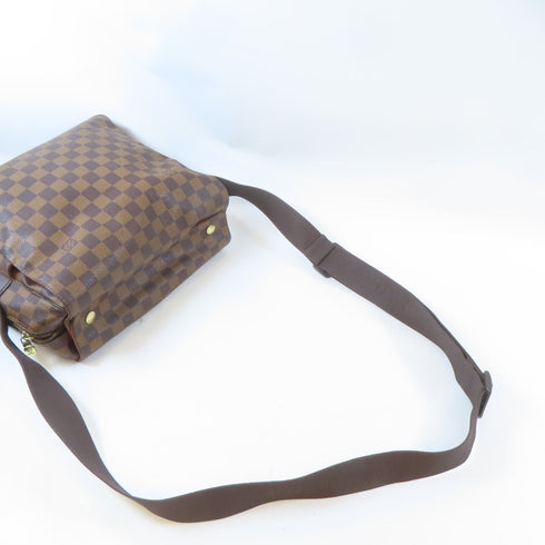 LOUIS VUITTON LV GHW Naviglio Shoulder Messenger Bag N45255 Damier Brown v4
