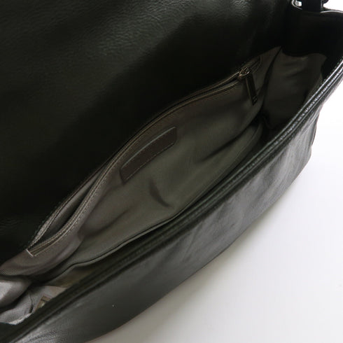 CHANEL CC SHW Chain Shoulder Bag Calfskin Leather Dark Green v1