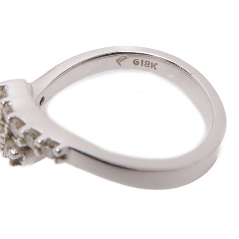 JEWELRY Diamond Ring 18K White Gold US#3.5
