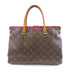 LOUIS VUITTON LV GHW Pallas MM 2 Way Shoulder Bag M40906 Monogram Brown Red