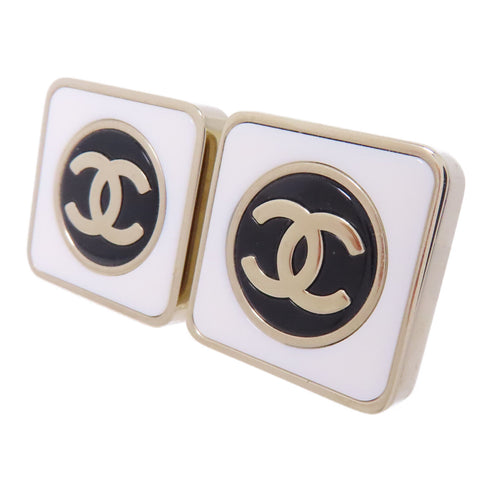 CHANEL CC Earrings Accessories ABD872 Metal Gold White Black