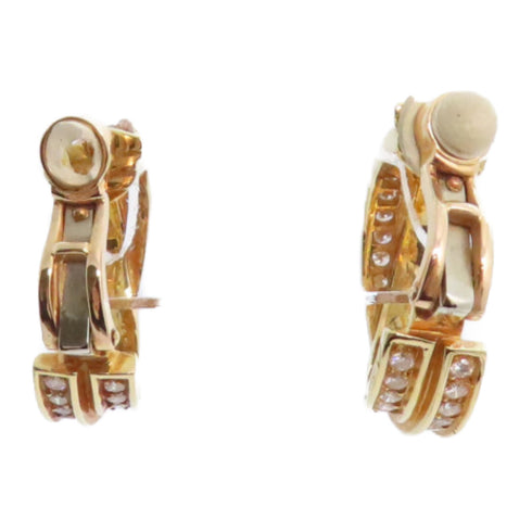 CARTIER GHW Diamond Earrings 18K Yellow Gold