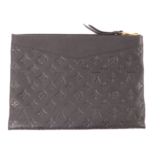 LOUIS VUITTON LV GHW Daily Pouch Clutch Bag M62937 Monogram Empreinte Black