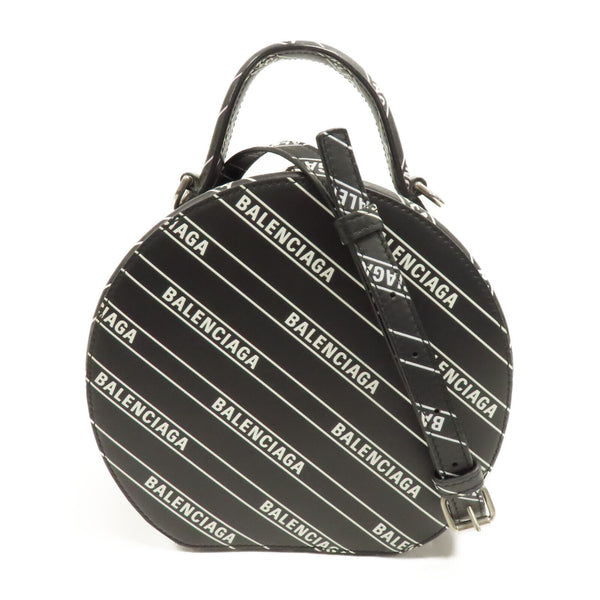 BALENCIAGA SHW 2way Shoulder Bag 599919 Calfskin Leather Black White