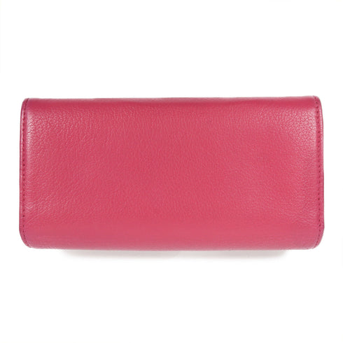 CHANEL CC SHW Long Wallet Calfskin Leather Pink