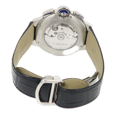 CARTIER Ballon Bleu Chronograph Automatic Watch W6920078 Steel White