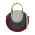 Chloe GHW 2 Way Shoulder Bag Handbag Calfskin Leather Grey/Blue/Red